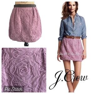 NWT J. Crew Lavender Tulle Rose Mini Skirt - Size 0